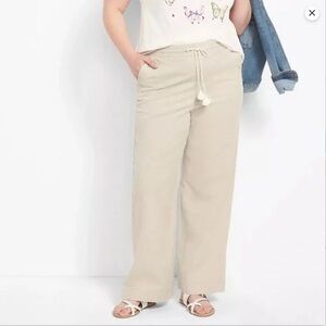 Brand New Lane Bryant Women’s Wide Leg Linen Pants Plus Size 16